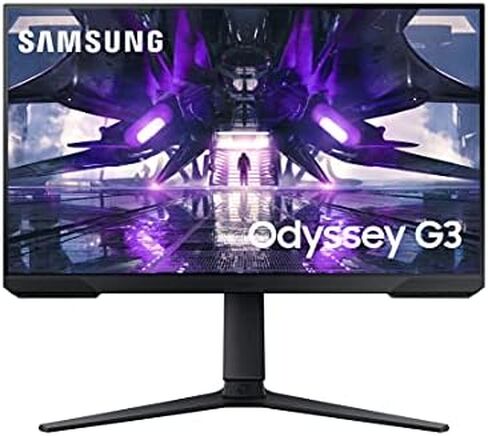 Samsung Odyssey G3 Series 24-Inch FHD 1080p Gaming Monitor, 144Hz, 1ms, 3-Sided Border-Less, VESA Compatible, Height Adjustable Stand, FreeSync Premium (LF24G35TFBNXZA) in Kuwait