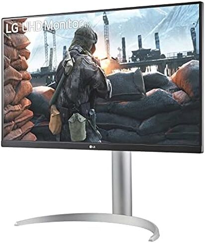 LG 27UP850-W Monitor 27" UHD (3840 x 2160) IPS Display, VESA DisplayHDR 400, DCI-P3 95% Color Gamut, USB-C,3-Side Virtually Borderless Display, Height/Pivot/Tilt Adjustable Stand - Silver in Saudi Arabia