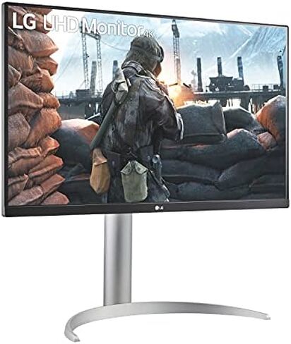 LG 27UP850-W Monitor 27" UHD (3840 x 2160) IPS Display, VESA DisplayHDR 400, DCI-P3 95% Color Gamut, USB-C,3-Side Virtually Borderless Display, Height/Pivot/Tilt Adjustable Stand - Silver in Saudi Arabia