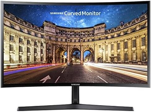 SAMSUNG 23.5" CF396 Curved Computer Monitor, AMD FreeSync for Advanced Gaming, 4ms Response Time, Wide Viewing Angle, Ultra Slim Design, LC24F396FHNXZA, Black in Kuwait