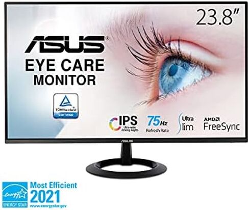 Asus VA24EHE 23.8” Monitor, 1080P, Full HD, IPS, 75Hz, HDMI D-Sub DVI-D, Adaptive-Sync/FreeSync in Kuwait