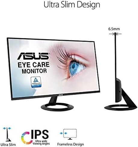Asus VA24EHE 23.8” Monitor, 1080P, Full HD, IPS, 75Hz, HDMI D-Sub DVI-D, Adaptive-Sync/FreeSync in Kuwait