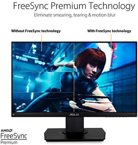 ASUS TUF Gaming 23.6" 1080P Curved Monitor (VG24VQR) - Full HD, 165Hz, 1ms, Extreme Low Motion Blur, Speaker, Adaptive-Sync, FreeSync Premium, Shadow Boost, VESA Mountable, DisplayPort, HDMI in Saudi Arabia