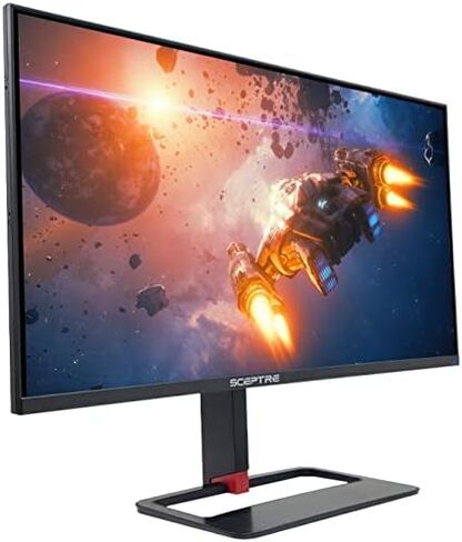 Sceptre 27-inch IPS 2K Gaming Monitor QHD 2560 x 1440p HDR400 up to 165Hz 1ms AMD FreeSync Premium DisplayPort HDMI 100% sRGB, Build-in Speakers Machine Black (E275B-QPD168) in Saudi Arabia