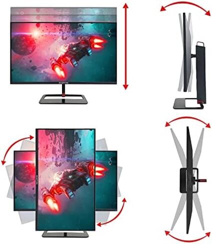 Sceptre 27-inch IPS 2K Gaming Monitor QHD 2560 x 1440p HDR400 up to 165Hz 1ms AMD FreeSync Premium DisplayPort HDMI 100% sRGB, Build-in Speakers Machine Black (E275B-QPD168) in Saudi Arabia