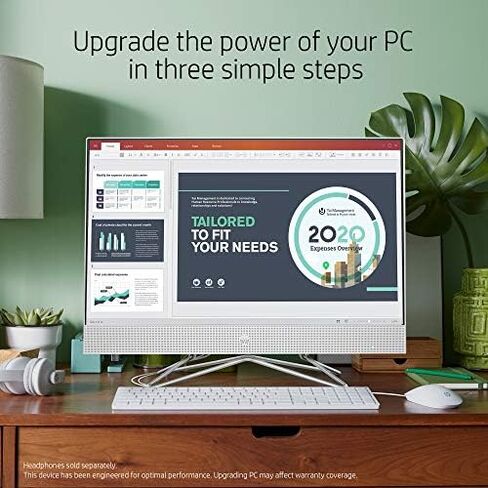 HP 24-inch All-in-One Touchscreen Desktop Computer, AMD Ryzen 5 4500U Processor, 12 GB RAM, 512 GB SSD, Windows 10 Home (24-dp0160, Silver) in Kuwait