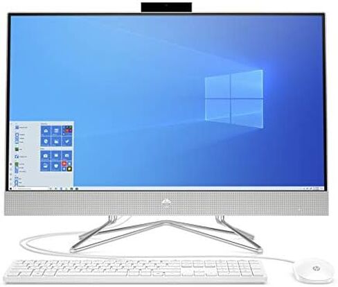 HP All-in-One Desktop Computer, 11th Generation Intel Core i5-1135G7 Processor, Intel Iris Xe Graphics, 8 GB RAM, 256 GB SSD, Windows 10 Home (27-dp1006, Natural Silver) in Kuwait