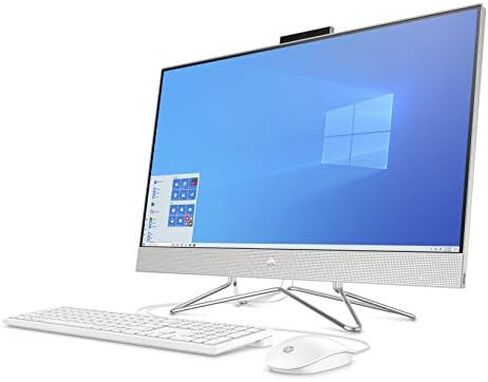 HP All-in-One Desktop Computer, 11th Generation Intel Core i5-1135G7 Processor, Intel Iris Xe Graphics, 8 GB RAM, 256 GB SSD, Windows 10 Home (27-dp1006, Natural Silver) in Kuwait