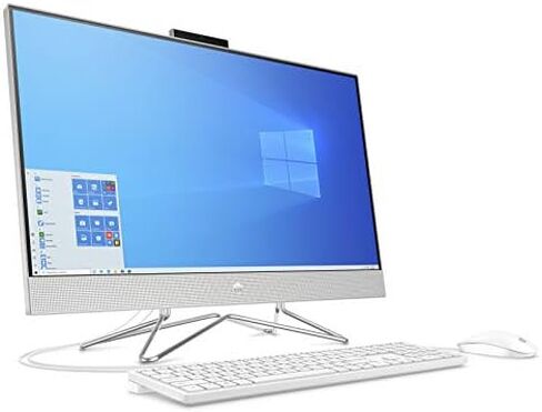 HP All-in-One Desktop Computer, 11th Generation Intel Core i5-1135G7 Processor, Intel Iris Xe Graphics, 8 GB RAM, 256 GB SSD, Windows 10 Home (27-dp1006, Natural Silver) in Kuwait