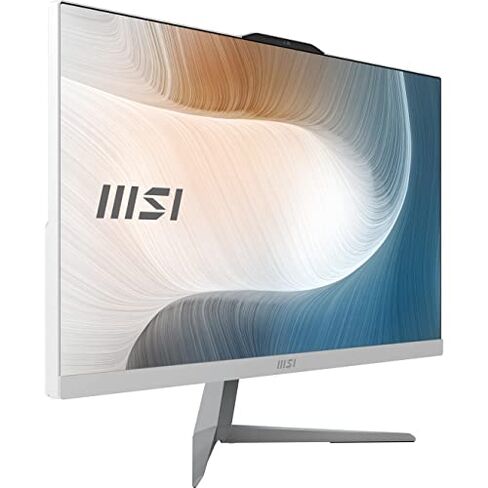 MSI Modern AM242 AIO Desktop, 23.8" FHD IPS-Grade LED, Intel i3-1115G4, 8GB Memory, 256GB SSD, WiFi 6, BT 5.1, White, Windows 11 Home (11M-892US) in Saudi Arabia
