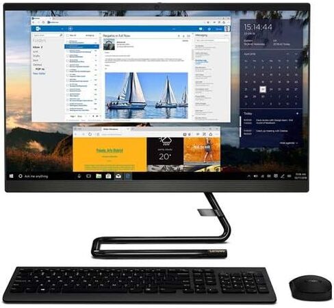 Lenovo IdeaCentre A340-24ICB F0E6006HUS All-in-One Computer - Core i3 i3-8100T - 8 GB RAM - 1 TB HDD - 23.8" 1920 x 1080 Touchscreen Display - Desktop - Black - Windows 10 Home 64-bit - Intel UHD in Saudi Arabia