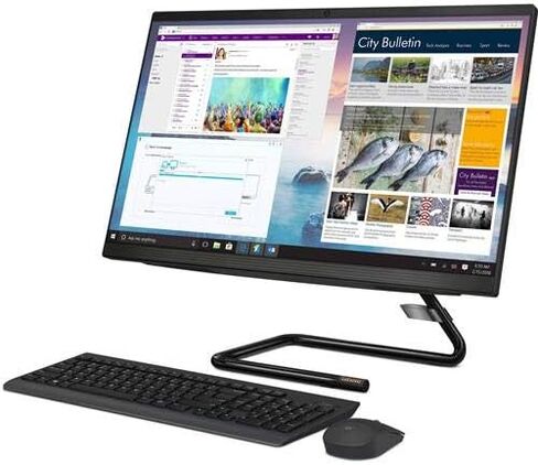 Lenovo IdeaCentre A340-24ICB F0E6006HUS All-in-One Computer - Core i3 i3-8100T - 8 GB RAM - 1 TB HDD - 23.8" 1920 x 1080 Touchscreen Display - Desktop - Black - Windows 10 Home 64-bit - Intel UHD in Saudi Arabia