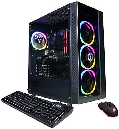 CYBERRPOWERPC Gamer Xtreme VR Gaming PC, Intel Core i5-11600KF 3.9GHz, GeForce RTX 3060 12GB, 16GB DDR4, 500GB PCI-E NVMe SSD, 1TB HDD, WiFi Ready & Win 11 Home (GXiVR8480A11), Black in Saudi Arabia