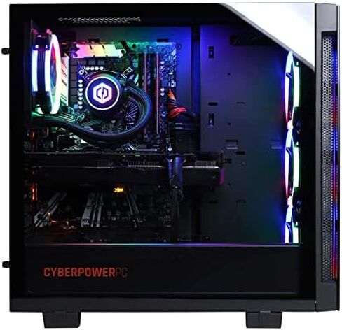 كمبيوتر CYBERPOWERPC Gamer Xtreme VR للألعاب، Intel Core i7-12700KF 3.6 جيجا هرتز، GeForce RTX 3070 Ti 8 جيجا، 16 جيجا DDR4، 500 جيجا NVMe PCIe SSD، 2 تيرابايت HDD، واي فاي وويندوز 11 هوم (GXiVR8080A27)، أسود in Kuwait