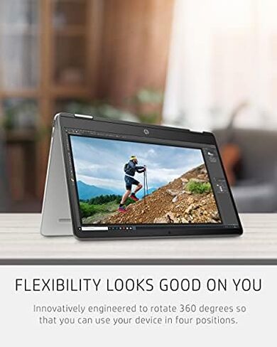 كمبيوتر محمول HP Chromebook x360 14، معالج Intel Celeron، ذاكرة وصول عشوائي 4 جيجابايت، 32 جيجابايت eMMC، شاشة 14 بوصة عالية الدقة (1366 × 768)، نظام تشغيل Chrome، كاميرا ويب وميكروفونات مزدوجة، العمل، الترفيه، المدرسة، عمر بطارية طويل (14a-ca0040nr، 2021 in Kuwait