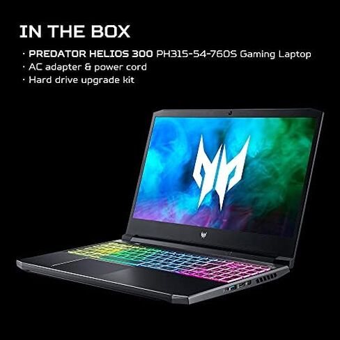Acer Predator Helios 300 PH315-54-760S Gaming Laptop | Intel i7-11800H | NVIDIA GeForce RTX 3060 Laptop GPU | 15.6" Full HD 144Hz 3ms IPS Display | 16GB DDR4 | 512GB SSD | Killer WiFi 6 | RGB Keyboard in Saudi Arabia