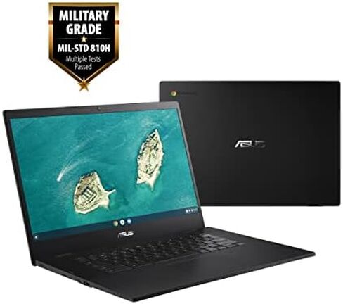 ASUS Chromebook CX1، شاشة NanoEdge مقاس 15.6 بوصة عالية الدقة، معالج Intel Celeron N3350، وحدة تخزين eMMC سعة 64 جيجابايت، ذاكرة الوصول العشوائي 8 جيجابايت، نظام تشغيل Chrome، فضي شفاف، CX1500CNA-AS84F in Kuwait