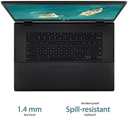 ASUS Chromebook CX1، شاشة NanoEdge مقاس 15.6 بوصة عالية الدقة، معالج Intel Celeron N3350، وحدة تخزين eMMC سعة 64 جيجابايت، ذاكرة الوصول العشوائي 8 جيجابايت، نظام تشغيل Chrome، فضي شفاف، CX1500CNA-AS84F in Kuwait