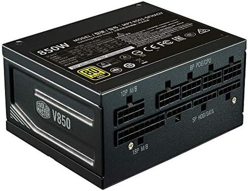 وحدة تبريد ماستر V850 SFX ذهبية كاملة، 850 وات، 80+ كفاءة ذهب، تتضمن دعامة ATX، مروحة FFDB هادئة، عامل شكل SFX، ضمان لمدة 10 سنوات in Kuwait