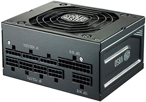 وحدة تبريد ماستر V850 SFX ذهبية كاملة، 850 وات، 80+ كفاءة ذهب، تتضمن دعامة ATX، مروحة FFDB هادئة، عامل شكل SFX، ضمان لمدة 10 سنوات in Kuwait