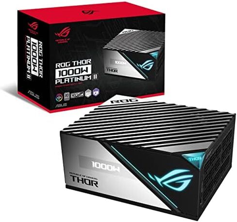ASUS ROG Thor 1000W Platinum II Fully Modular Power Supply (1000 Watt, 80+ Platinum, Lambda A++ Certified, ROG Heatsinks, 135mm PWM Fan, 0dB Mode, OLED Panel, Sleeved Cables, Aura Sync) in Saudi Arabia