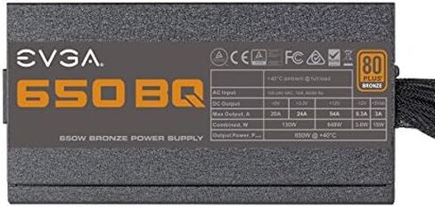 EVGA 650 Bq, 80+ Bronze 650W, Semi Modular, 5 Year Warranty, Includes Free Power On Self Tester, Power Supply 110-BQ-0650-V1 in Saudi Arabia