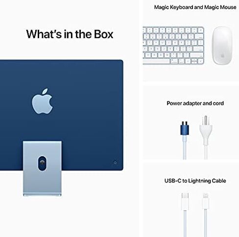 2021 Apple iMac (24-inch, Apple M1 chip with 8‑core CPU and 7‑core GPU, 8GB RAM, 256GB) - Silver in Saudi Arabia