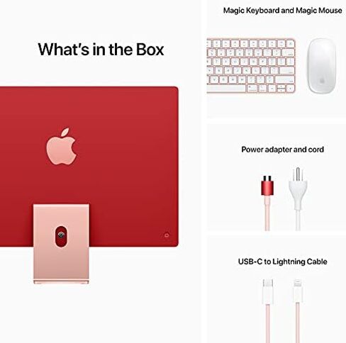 2021 Apple iMac (24 بوصة، شريحة Apple M1 مع وحدة المعالجة المركزية 8 النواة ووحدة معالجة الرسومات 7 النواة، ذاكرة الوصول العشوائي 8 جيجابايت، 256 جيجابايت) - فضي in Kuwait