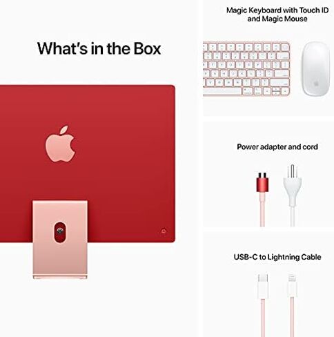 2021 Apple iMac (24-inch, Apple M1 chip with 8‑core CPU and 7‑core GPU, 8GB RAM, 256GB) - Silver in Saudi Arabia