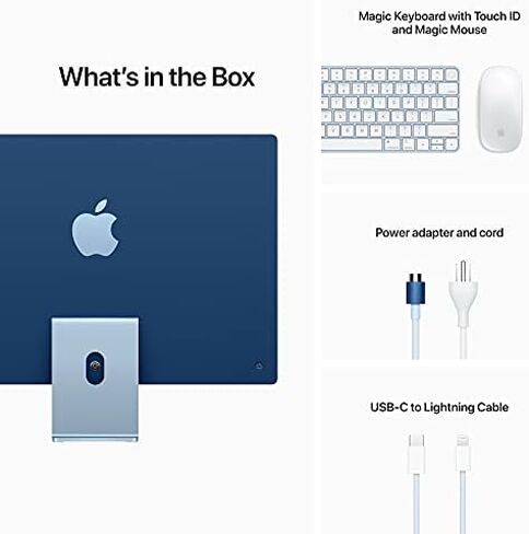 2021 Apple iMac (24-inch, Apple M1 chip with 8‑core CPU and 7‑core GPU, 8GB RAM, 256GB) - Silver in Saudi Arabia