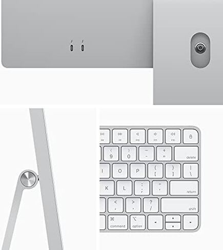 Apple 2021 iMac All in one Desktop Computer with M1 chip: 8-core CPU, 8-core GPU, 24-inch Retina Display, 8GB RAM, 256GB SSD Storage, Matching Accessories. Works with iPhone/iPad; Blue in Kuwait