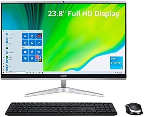 Acer Aspire C24-1651-UR15 AIO Desktop | 23.8" Full HD IPS Display | 11th Gen Intel Core i3-1115G4 | Intel UHD Graphics | 8GB DDR4 | 512GB NVMe M.2 SSD | Intel Wi-Fi 6 | Windows 10 Home in Saudi Arabia