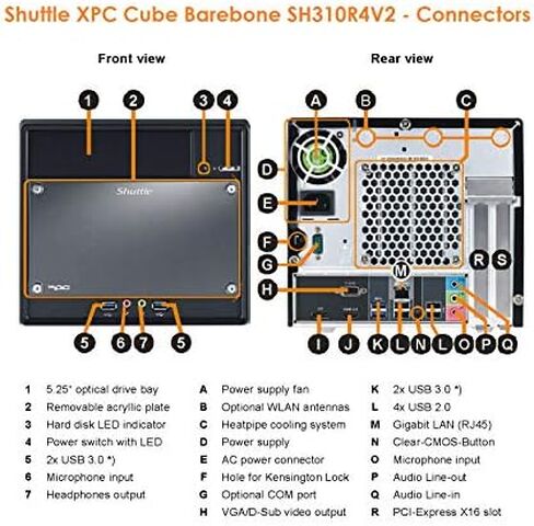 مكوك XPC Cube SH81R4 مجموعة شرائح Intel Haswell H81 LGA in Saudi Arabia