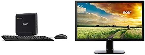 Acer Chromebox CXI3-UA91 Mini PC, Intel Celeron 3867U Processor 1.8GHz with KB272HL bix 27" Full HD (1920 x 1080) VisionCare VA Monitor with Flicker-Less in Saudi Arabia