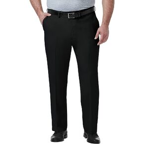 Haggar Men's Premium Comfort Dress Pant Reg. and Big & Tall Sizes, Black, 32W x 32L in Kuwait