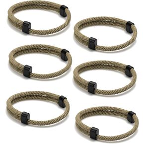 TempBeau Nautical Braided Rope Bracelet Set for Men and Women, 1/2/6/10/12 Pcs Adjustable Braided Cord String Bracelets, Handmade Marine-Inspired Bracelet with Metal Knot, Gift for Him Her in Saudi Arabia