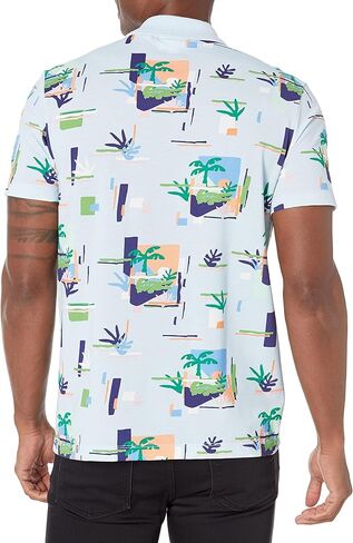 Lacoste Men's Short Sleeve All Over Summer Print Polo Shirt in Kuwait