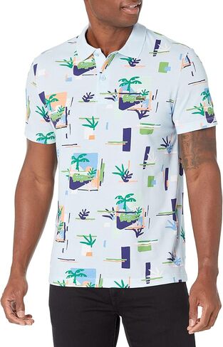 Lacoste Men's Short Sleeve All Over Summer Print Polo Shirt in Kuwait
