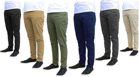 Galaxy by Harvic Slim Fit Men's Stretch Chino Pants in Kuwait
