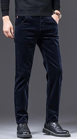 utcoco Men's Cotton Slim Fit Corduroy Pant Straight-Leg Fleece Lined Corduroy Pant for Men in Saudi Arabia