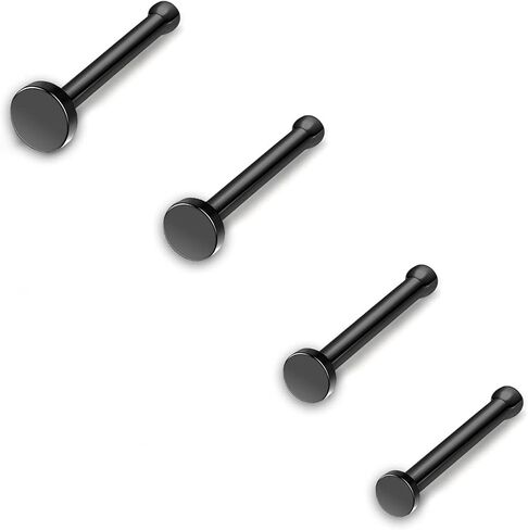 AllerPierce 20G 20Pcs Nose Studs Rings Stainless Steel CZ L Shape Bone Screw Stud Nose Piercing Jewelry for Women Men Hypoallergenic Nose Pin 1.5mm 2mm 2.5mm 3mm in Saudi Arabia