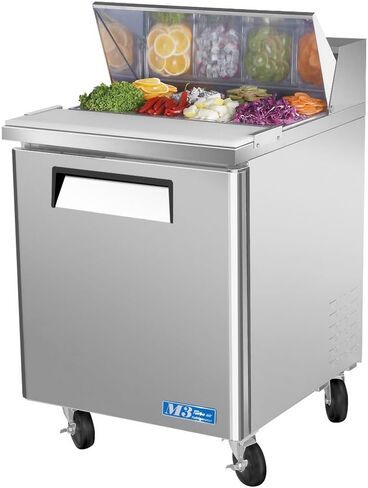 Turbo Air MST-28 Refrigerated Prep Table, 8 Pan, One Door, 7 cu ft in Saudi Arabia