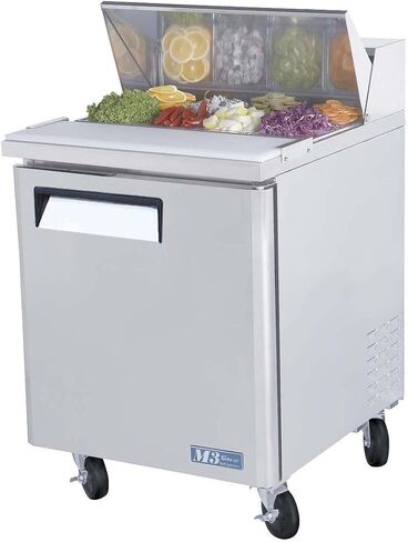 Turbo Air MST-28 Refrigerated Prep Table, 8 Pan, One Door, 7 cu ft in Saudi Arabia