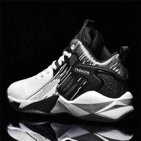 Sanearde Men's Fashion Basketball Shoes Lightweight Breathable Non-Slip Tennis Sneakers Slip On Classic Sports Aldult in Saudi Arabia
