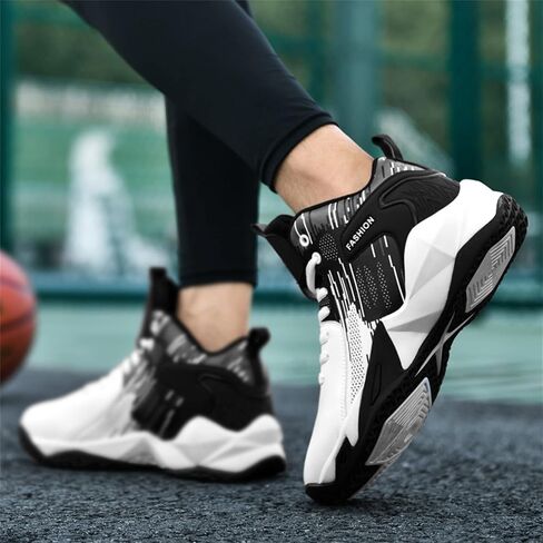 Sanearde Men's Fashion Basketball Shoes Lightweight Breathable Non-Slip Tennis Sneakers Slip On Classic Sports Aldult in Saudi Arabia