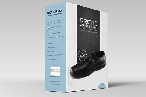 حذاء مطاطي رجالي من ArcticRubber مقاوم للماء للأحذية الرسمية (أسود) (كبير) in Saudi Arabia