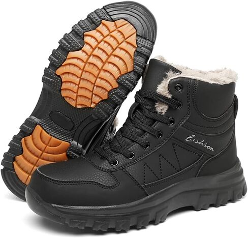 Men's Snow Boots Outdoor Athletic Hiking Boots Waterproof High Top Snow Sports Warm Shoes in Saudi Arabia