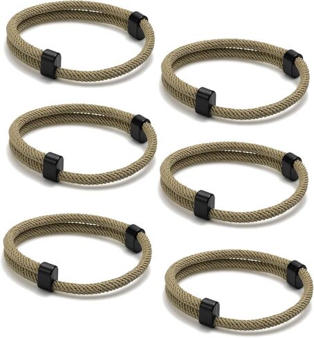 TempBeau Nautical Braided Rope Bracelet Set for Men and Women, 1/2/6/10/12 Pcs Adjustable Braided Cord String Bracelets, Handmade Marine-Inspired Bracelet with Metal Knot, Gift for Him Her in Saudi Arabia