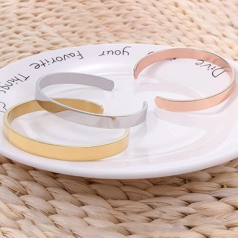 Enni of York Inspirational Cuff Bracelet Bangle Keep Going Motivational Mantra Quote Stainless Steel Engraved Best Friend Sister Gift for Women Teen Girls with Hidden Message in Kuwait