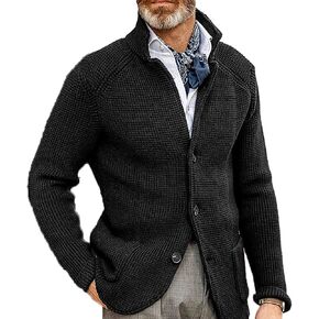 Sweater Jacket Men's Commute Jacket-Casual Autumn Windproof Jacket Thicken Winter Stand Collar Trench Coat Sweatshirt in Saudi Arabia